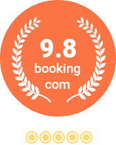 9.8 score on booking.com